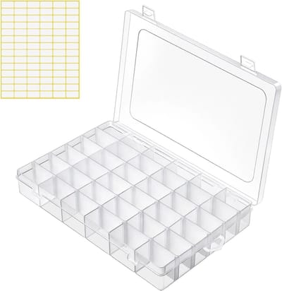 Opbergdoos voor Sieraden en Hobbyspullen met 36 Verstelbare Compartimenten, Ideaal voor Vissen en Creatieve Projecten