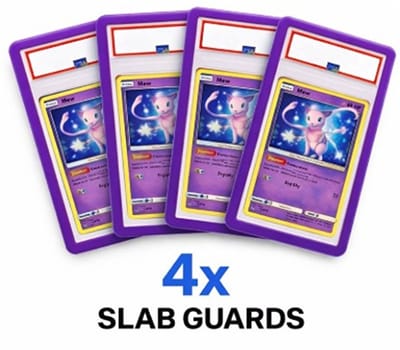 Verzamel kaart beschermhoes - paars - 4 stuks - Slab guard - slab protector - geschikt voor PSA graded kaarten - TCG - MTG - One Piece - Lorcana - Yu-Gi-0h!