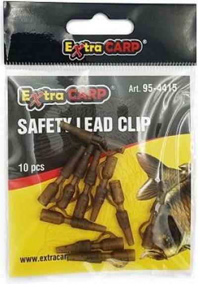 EXC Camou Safety Lead Clip - 10 sets - Loodclips + Tail Rubbers voor Karpervissen - Karper Onderlijn Rigmateriaal