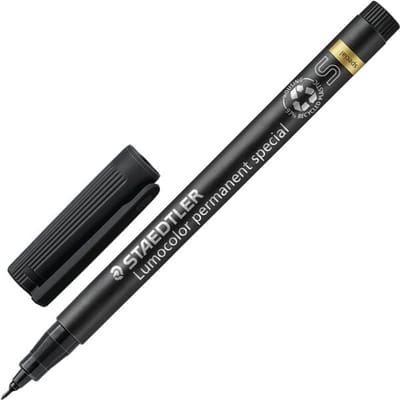 Staedtler Lumocolor 319 permanente marker Zwart Borstelpunt/fijne punt