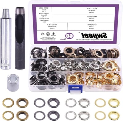 123Pcs - 60 Sets 1/2" (12mm) Dikke Grommets in 4 Kleuren met Wasmachines en Installatietools voor Canvas en Leder Reparatie