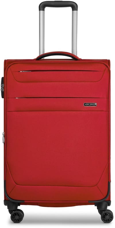 Worldpack Chicago 4 wielen Trolley M 67 cm met uitbreidingsplooi - Zachte bagage - TSA slot - dark-red