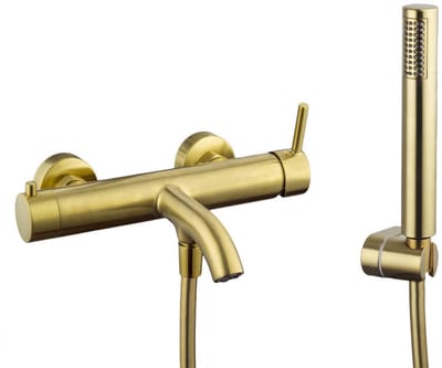 Badmengkraan Sirio Met Handdouche 20cm Geborsteld Goud