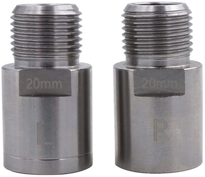 Fietspedaaladapter, geschikt voor links- en rechtshandigen, corrosiebestendig, geschikt voor fietspedaalverlengstukken - staal.