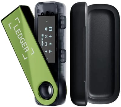 Ledger Nano S Plus Oxidate Green + Case - Hardware Wallet Bundel - Bluetooth - Originele Ledger Case