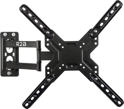R2B TV Beugel - 26 t/m 60 Inch - Vesa 400 x 400 (max) - Muurbeugel TV 60 inch - TV Beugels Draaibaar en Kantelbaar - TV Beugel - Televisie Beugel