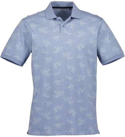 Blue Seven - Polo 321197 blauw print KM - maat M