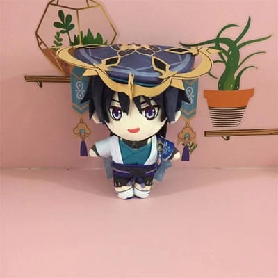 Anime Wanderer Kunikuzushi Cosplay Pluche Pop Speelgoed Genshin Impact Balladeer Scaramouche Schattig Zacht Gevuld Kussen Cadeau 20cm 20cm