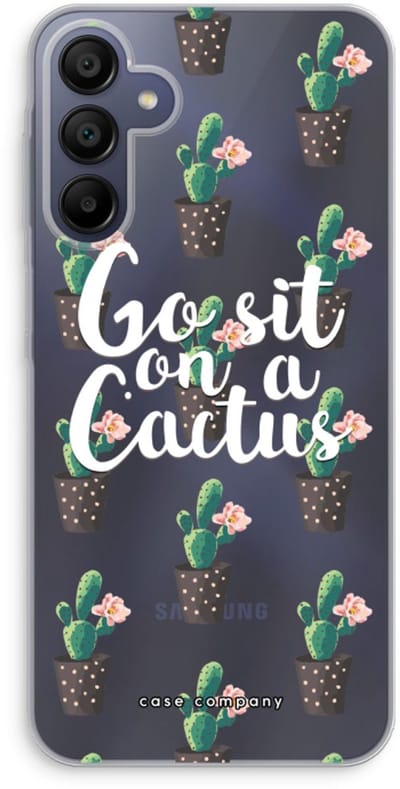 Case Company® - Hoesje geschikt voor Samsung Galaxy A15 hoesje - Cactus quote - Soft Cover Telefoonhoesje - Bescherming aan alle Kanten en Schermrand