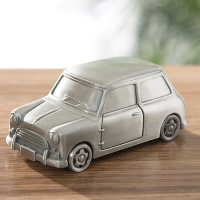 Dailygoods- Spaarpot Vintage Auto - Spaarvarken - Spaarpot Kind - Spaarpot Volwassenen - Antiek Zilver - Hoogwaardig Legeringsmateriaal - Besparingspot