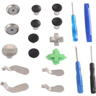 15 in 1 Controller Paddles Thumbstick Accessoires Vervanging Roestvrij Staal Controller Joystick gray