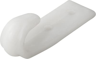 ProPlus Schroefbare haak - kunststof - 10 x 65 mm - wit - veelzijdig en stijlvol
