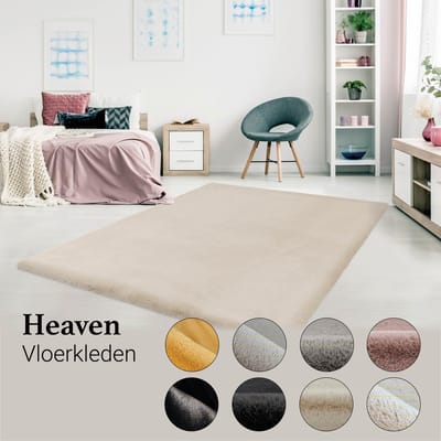Lalee Heaven - Vloerkleed - Tapijt – Karpet - Hoogpolig - Superzacht -comfy Fluffy - rabbit fur- 80x150 cm ivoor gebroken wit