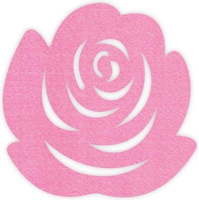 Roos vilt onderzetter - Roze - 6 stuks - ø 10 cm Rond - Glas onderzetter - Cadeau - Woondecoratie - Woonkamer - Tafelbescherming - Onderzetters Voor Glazen - Keukenbenodigdheden - Woonaccessoires - Tafelaccessoires