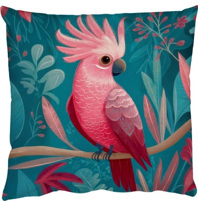 Sierkussens - Kussentjes Woonkamer - 50x50 cm - Kaketoe - Tropische bladeren - Tak