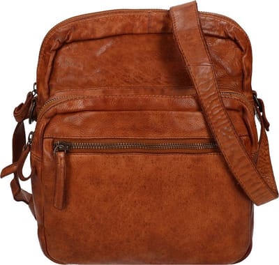 Bear Design Cow Lavato Edwin - Leren Schoudertas / Crossbodytas - Cognac