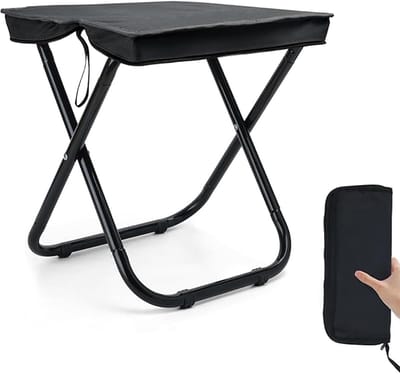 Thijox - Draagbare Klapkruk, Campingkruk, Mini Inklapbare Kruk, Lichtgewicht Zitting, Opvouwbare Tuinkruk, Geschikt voor Strand, Wandelen, Vissen, Met