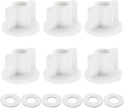 Set van 6 Toiletbril Bevestigingsset met M6 Draad en Ondersteunende Ringen voor Vervanging van Toilet Hardware