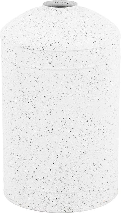HomeBound by KY | Metalen vaas white dots | 5,5x18x30,5cm | bloemenvaas metaal