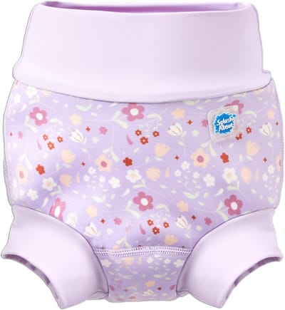 Herbruikbare zwemluier voor baby's, 6-12 maanden, antibacteriële bescherming, Lilac Spring