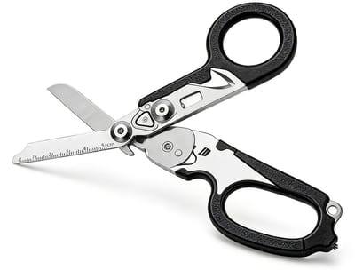 Dailygoods- Trauma Schaar 6-in-1 - Opvouwbaar - Roestvrijstalen Medische Schaar - Gordelsnijder - Glasbreker - EHBO-Schaar met Liniaal