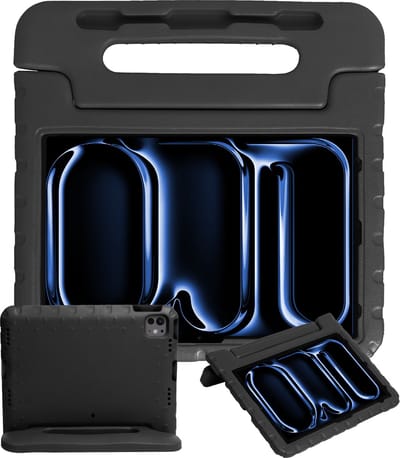 Hoesje - Geschikt voor Apple iPad Pro (2024/2025) - 13 inch - Kinderhoes Shockproof Bumper - Kidsproof Case - Tablethoes - Kinder Hoes Cover - Zwart
