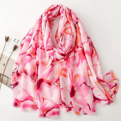 Luxe Dames Viscose Sjaal Ventilerend Zomer Strand Sjaal Katoen Linnen Gevoel Kwastje Pashmina Moslim Hijab Wikkel Dames Turban 88x180cm pink