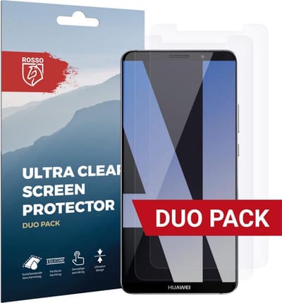 Rosso Screen Protector Ultra Clear Duo Pack Geschikt voor Huawei Mate 10 Pro | TPU Folie | Case Friendly | 2 Stuks