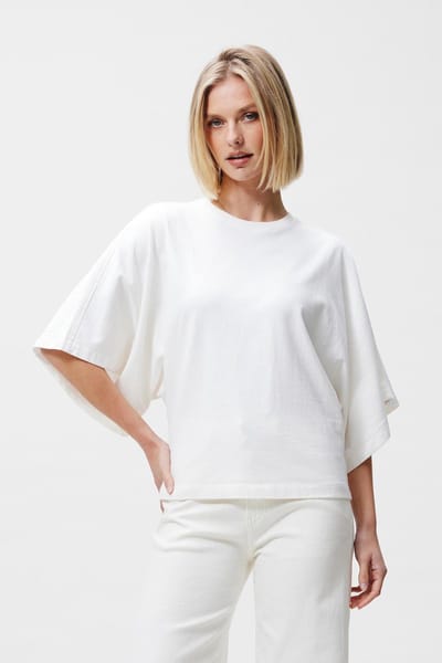 Catwalk Junkie Batsleeve Tshirt Tops & T-shirts Dames - Shirt - Wit - Maat 34