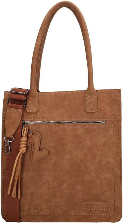 Zebra Trends Rosalyn Shopper Dames - Schoudertas met verstelbare en afneembare schouderband - Handtas van Imitatieleder met ritssluiting - Bruin