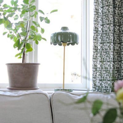 PR Home Tafellamp Wells, groen/goudkleurig, hoogte 50 cm