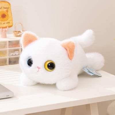1 Stuk 2040Cm Kawaii Kat Pluche Speelgoed Schattige Grote Ogen Kittens Poppen Gevulde Siamezen Kat Ragdoll Kat Kussen Schattige Verjaardagscadeaus 20cm
