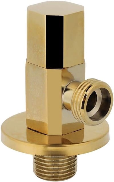 Kraanstopkraan 1/2" Draad voor Badkamer - Messing Goud Hoekstopkraan voor Waterbeheersing en Sanitair