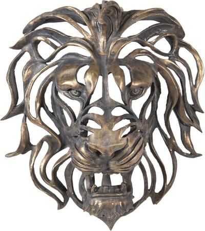 Clayre & Eef Beeld Leeuw 42x23x46 cm Bruin Polyresin