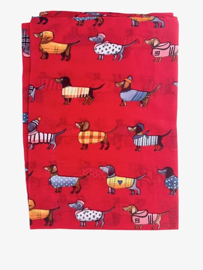 Sjaal Teckel Rood 180 x 85 cm