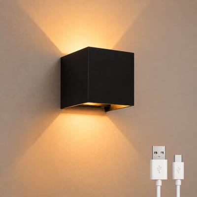 Gigandia Zwarte Wandlamp 2700K – Moderne LED Wandverlichting voor Slaapkamer & Woonkamer