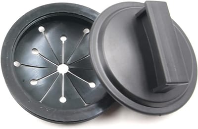 Zwarte Neopreen Gootsteen Afvoerplug en Splash Guard voor Vuilnisvermaler