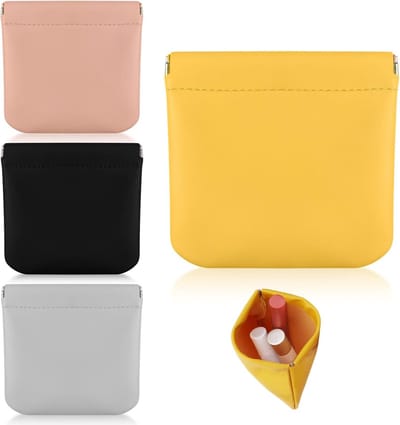 Allecto Plus - Draagbare Make-Uptas voor Cosmetica, Oortelefoons en Sieraden - 4 Stuks - Waterdicht - Mini-Reismake-Uptas - Geen Ritssluiting - Diverse Kleuren - Compact en Handig - Opbergzakje