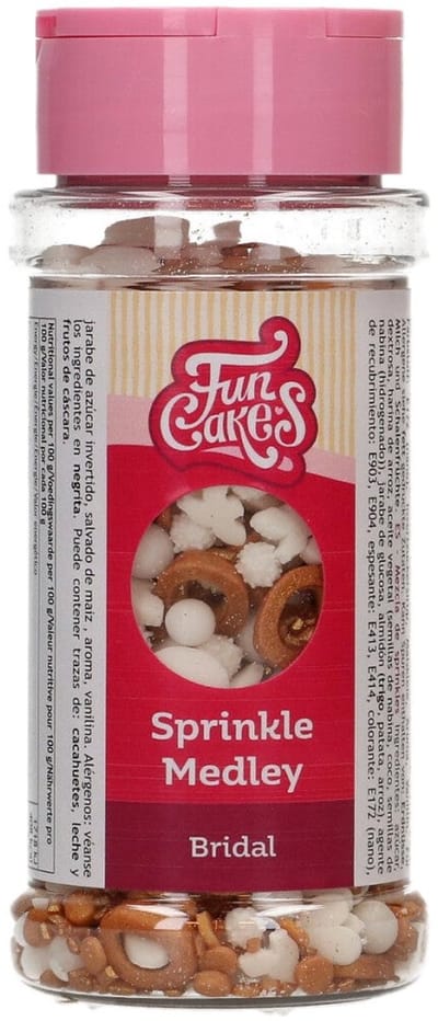 FunCakes Sprinkle Medley - Bridal - 60g - Eetbare Taartdecoratie