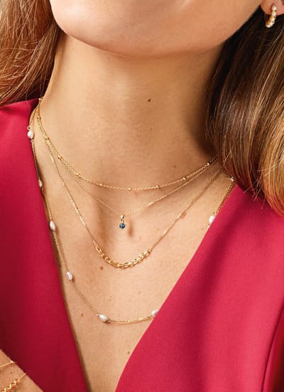 Jackie Positano Necklace 14 Karaat Goud 42