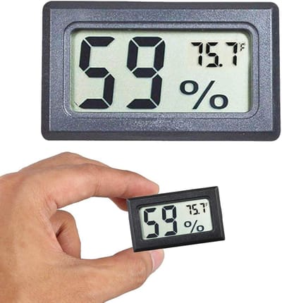 Oneay Mini-hygrometer/thermometer, digitale luchtvochtigheidsmeter voor binnen met temperatuursensor in Fahrenheit (℉).