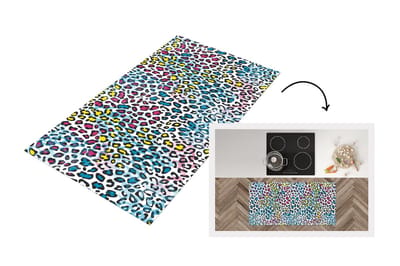 Keukenloper - Loper keuken - Panter - Regenboog - Patroon - 120x60 cm - Keukenloper vinyl