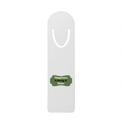 Hacebo® - happiness is being a sister metalen boekenlegger - Zus - de liefste zus - verjaardag - cadeautje voor zus - zus artikelen - kado - geschenk Bladwijzer boekenleggers - 12.7 cm x 3.2cm