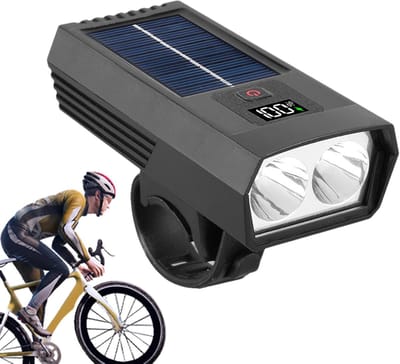Zonne-energie Fietslamp | Oplaadbare Koplamp voor Veilig Nachtrijden