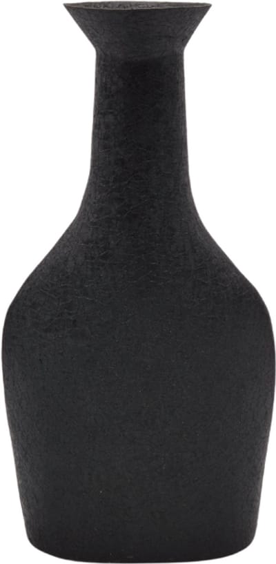 Deco4yourhome® - Bloemenvaas - Kunstbloemen - Zwart - Lana - 22.5cm hoog