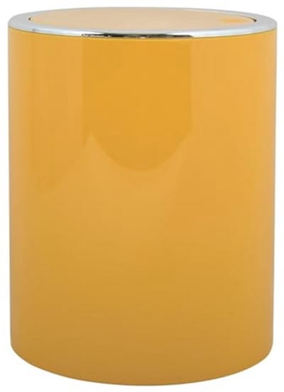 Cosmetica-emmer met Pedaal en Swingdeksel voor Badkamer - 6 Liter, Pastel Geel
