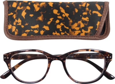 Lilly&June Leesbril Zwart en Oranje +1 - Met Bijpassend Etui