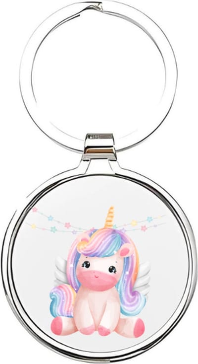 Akyol - Eenhoorn Sleutelhanger - unicorn - Dierenliefhebbers - Regenboog eenhoorn - pegasus - eenhoornsveulen - magisch dier - fabeldier - eenhoorns - sprookjes - paard - paardenmeisje - unicorn sleutelhanger - cadeau voor meisjes - - 4 x 7,5 CM
