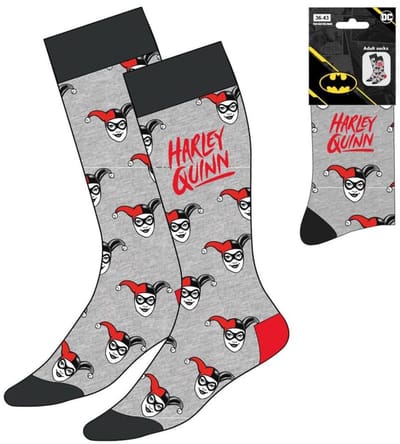 Harley Quinn Grey volwassen lange sokken 36/43