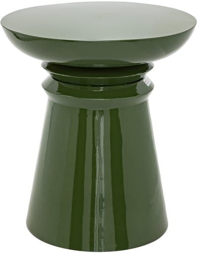 Atmosphera Jaya IJzeren bijzettafel Ø38xH43cm - Kakigroen